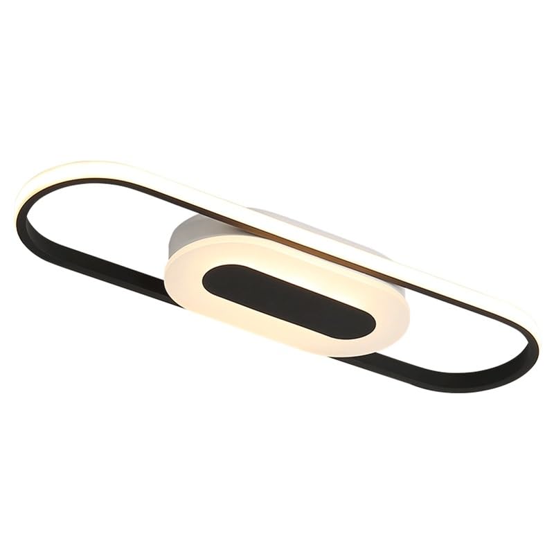 Plafonnier rectangulaire acrylique moderne et grand lustre LED 3 couleurs 30W