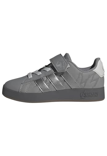 adidas Unisex Kinder Marvel Avengers Grand Court Kids Shoes, Grey Three/Silver met./Grey one, 38 EU – Ansicht 1