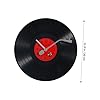 VOSAREA Vinyl Record Wall Clock 30cm Red Decorative Wall Art Clock Silent Non-ticking for Living Room Bedroom Office Decor #1
