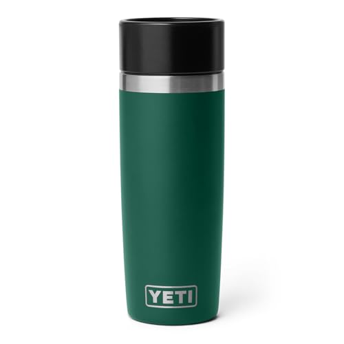 Image of YETI Rambler 16 oz Travel Bottle, Stainless Steel, Vacuum Insulated with Leakproof Commuter Cap, Black Forest Green