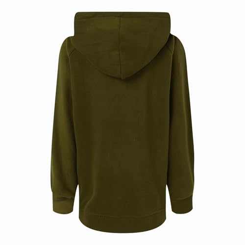 Sweat à capuche femme ample et plissé de couleur unie