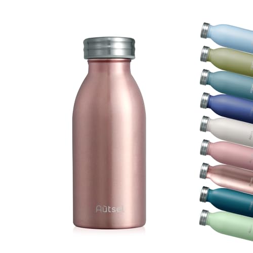 Image of Autsel Stainless Steel Water Bottle 350ml Double Walled Vacuum Insulated Metal Water Bottle Leakproof Sports Flask Bottle BPA Free