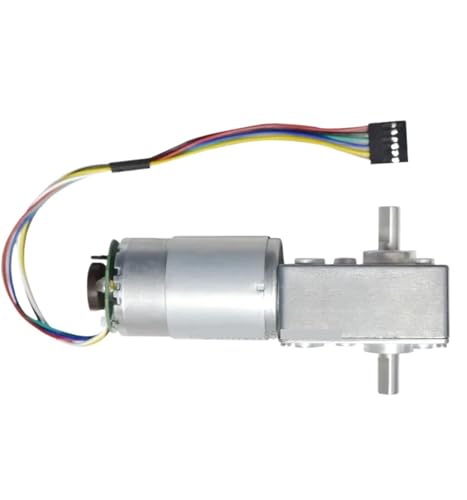 Dual Shaft Worm Gear Motor 12V/24V Encoder High Tq 12-470R Gearbox Reducer Industrial(Motor only,40R-24V)