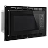 RecPro RV Kitchen Air Fryer & Convection Microwave with Trim Kit | 1.0 Cu. Ft. | 120V | 6 Cooking Modes (Black)