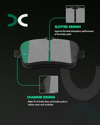 Image of SCITOO D1630-8848 Disc Brake Pads Set Rear Semi-Metal Brake Pads w /Hardware