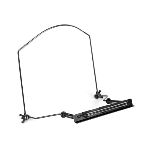 Image of Mozart 10 Hole Harmonica Mouth Organ Harp Holder Black | Adjustable Neck Holder Stand for 10 Hole Mouth Harp | Hands Free Playing for Guitarists and Musicians