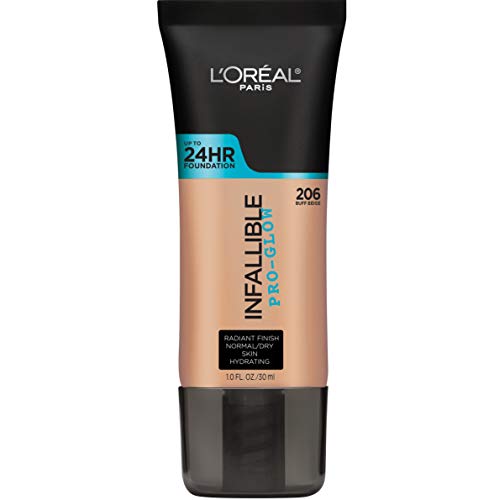L'Oreal Paris Makeup Infallible Up to 24HR Pro-Glow Foundation, Buff Beige, 1 fl oz.