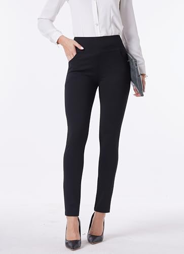 zsangbee Dress Pants for Women Comfort Stretch Skinny Leg High Waist Pull on Pants with Pockets for Work3