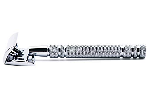 MANION V1 Silver Classic 3-piece Shaving Razor Copper Handle Safety Razor Double Edge Safety Razor