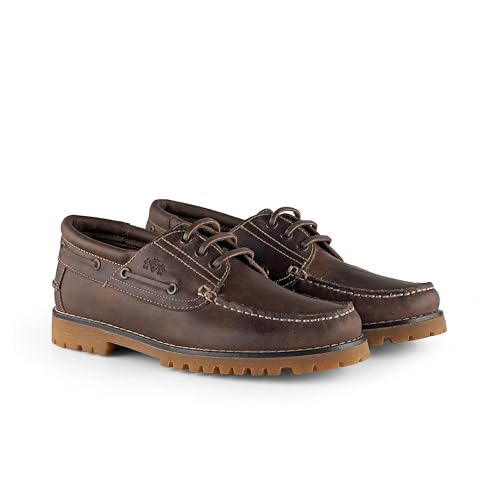 Catesby Timber Leather Lace Up Boat Shoes for Men