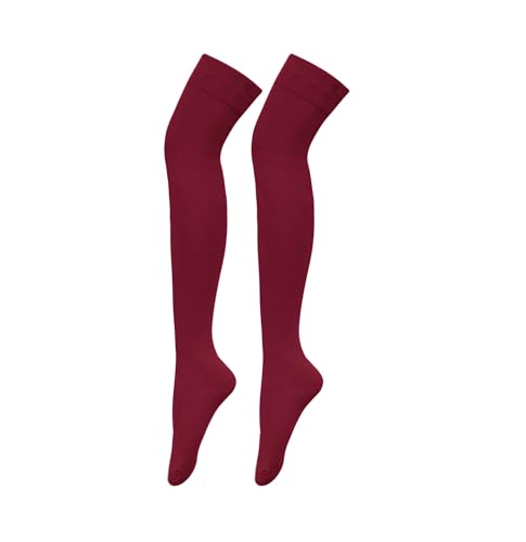 Image of Bestjybt Women Thigh High Socks Cotton Warm Long Over Knee High Stockings