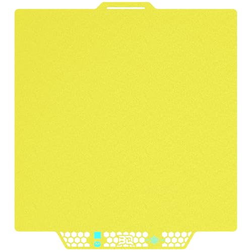Image of BIQU CryoGrip Pro Glacier Build Plate for Bambu-Lab 3D Printers | X2D P2S P1S P1P X1C X1E A1, Firm Adhesion, Double-Sided Spring Steel Sheet, Fine Texture, 257x257mm, Yellow