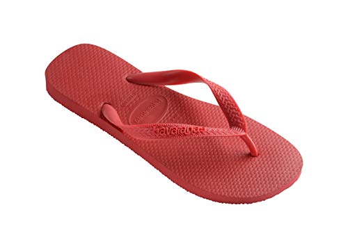 Image of Havaianas Top Flip Flops for Unisex - Summer Style Sandals - ruby red, 11 /12W - 9 /10M
