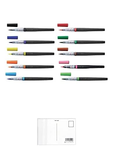 Amazon | ぺんてる 筆ペン アートブラッシュ XGFL 【10色セット