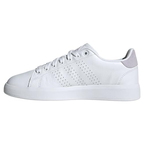 adidas Damen Advantage Premium Leather Shoes, Cloud white/Cloud white/silver dawn, 40 2/3 EU – Ansicht 4
