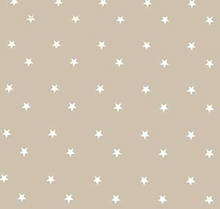 Home Direct Rectangular Oilcloth PVC Wipe Clean Tablecloth Table Cover 140cm x 180cm 55x70 Stars Beige