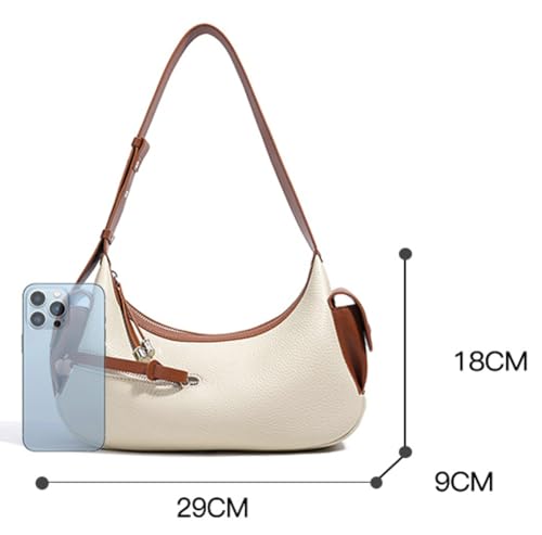 Womens Trendy Genuine Leather Shoulder Bag Small Y2k Dumpling Crossbody Tote Purse Handbags Designer Satchels 20253