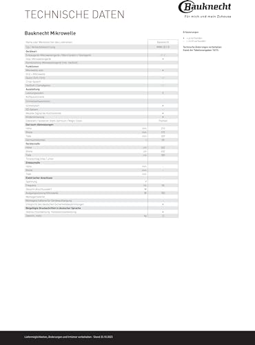 Bauknecht MWK 201 B Mikrowelle/ 20 l Garraum/Automatikprogramme/Schmelzfunktion/Kombination Grill und Mikrowelle/Schnellstart-Funktion (Rapid-Start)/ Warmhaltestufe/Funktion Teig gehen lassen – Bild 6