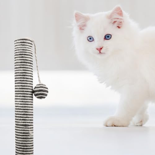 Rascador para gatos vertical con cuerda de sisal resistente miniatura 5