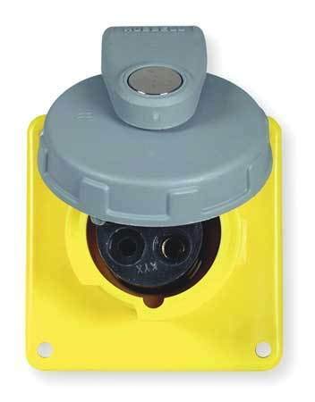 HUBBELL WIRING DEVICE-KELLEMS HBL320R4W IEC Pin and Sleeve Receptacle,20A,125V