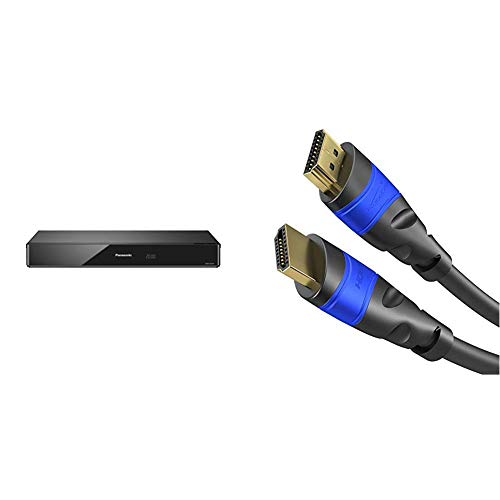 DMR-EX97SEGK DVD-Rekorder (mit 500 GB Festplatte) schwarz & KabelDirekt - 4K HDMI Kabel - 2m - kompatibel mit - TOP Series