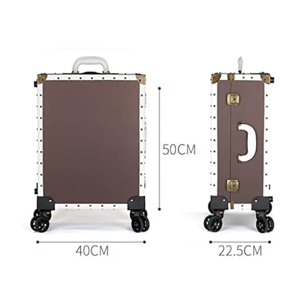 SKREOJF Custodia cosmetica Beauty Manicurist Stand Alluminio Travel Travel Wheel Storage Cosmetic con SCHECH Lime SCHEDE (Color : Maroon, Size : 40x22x51 cm)