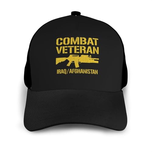 Combat Veteran Iraq and Afghanistan Unisex Classic Adjustable Curved Brim Baseball Cap, Trucker Hat3
