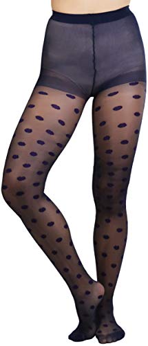 Image of ToBeInStyle Women's Fun Polka Dot Tights Pantyhose & Thigh High Socks Hosiery