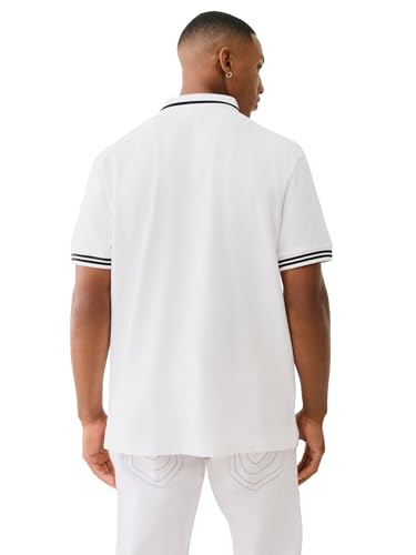 True Religion Men's SS Buddha Patch Polo | Short Sleeve Polo Shirt with Buddha Logo4