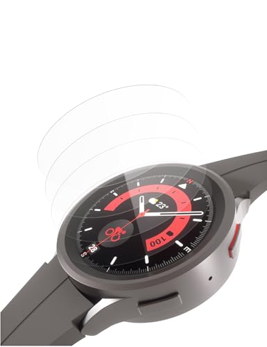 Sinoacc 4-Stück Schutzglas Für Galaxy Watch 5 Pro 45mm Panzerglas, HD Anti-Fog Gehärtetes Glas Schutzfolie Für Samsung G...