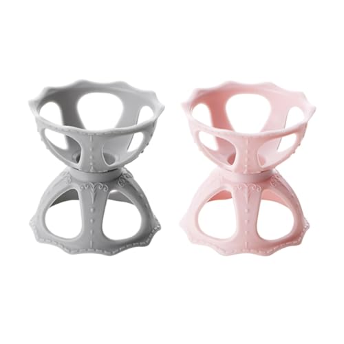 FRCOLOR 3個 パワーパフスタンドラック パウダーパフスタンドホルダー 化粧スポンジ収納棚 パウダーパフブラケット パウダーパフ棚 Grey