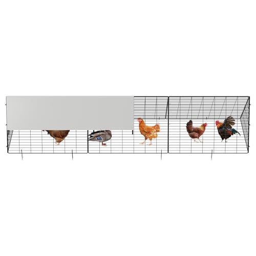 Chicken Run Tunnel for Yard & Outside Heavy Duty Foldable Chicken Tunnel Outdoor Portable Predator-Proof Poultry Playpen for Chickens Rabbits & Ducks