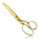 Ribbon Cutting Scissors,8 Inches Gold Scissors,Full Stainless Steel Material,Suitable for Ribbon-Cutting,Office,Home,Sewing,and Crafts