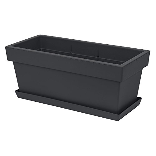 Prosperplast Blumenkasten Pflanzkasten Untersetzer L 79,5 cm anthrazit Lofly Balkonkasten