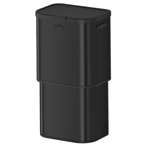 Bote de basura de cocina mVm 70 L acero inoxidable mate