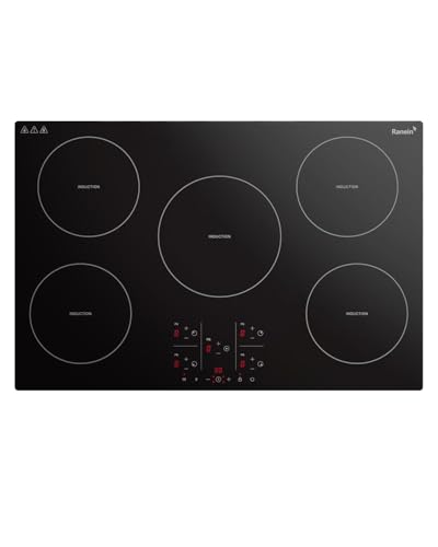 Ranein Induction Cooktop 30 Inch, Build-in 5 Burners Electric Stove