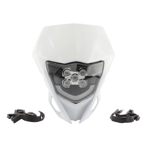 BLNETU para Yamaha WR 250F 250R 450F YZ TTR FX MX 2015-2019 Faro Delantero para Motocicleta Faro Delantero para Motocross Y Todoterreno(Blanco)