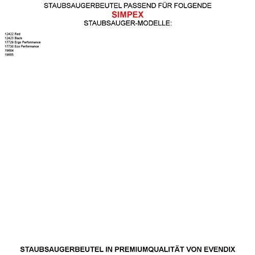 Sacchetto per aspirapolvere adatto per Simpex