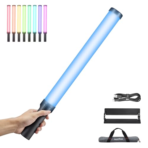 Godox LC500R Mini RGB LED Stick Light | 2500K-8500K Full Color, 39 Lighting Effects & Smartphone APP | 360° Full-Color LED Light,0-100% Dimmable with Barn Door | White (B0CJR3BWRW) Amazon Price History, Amazon Price Tracker