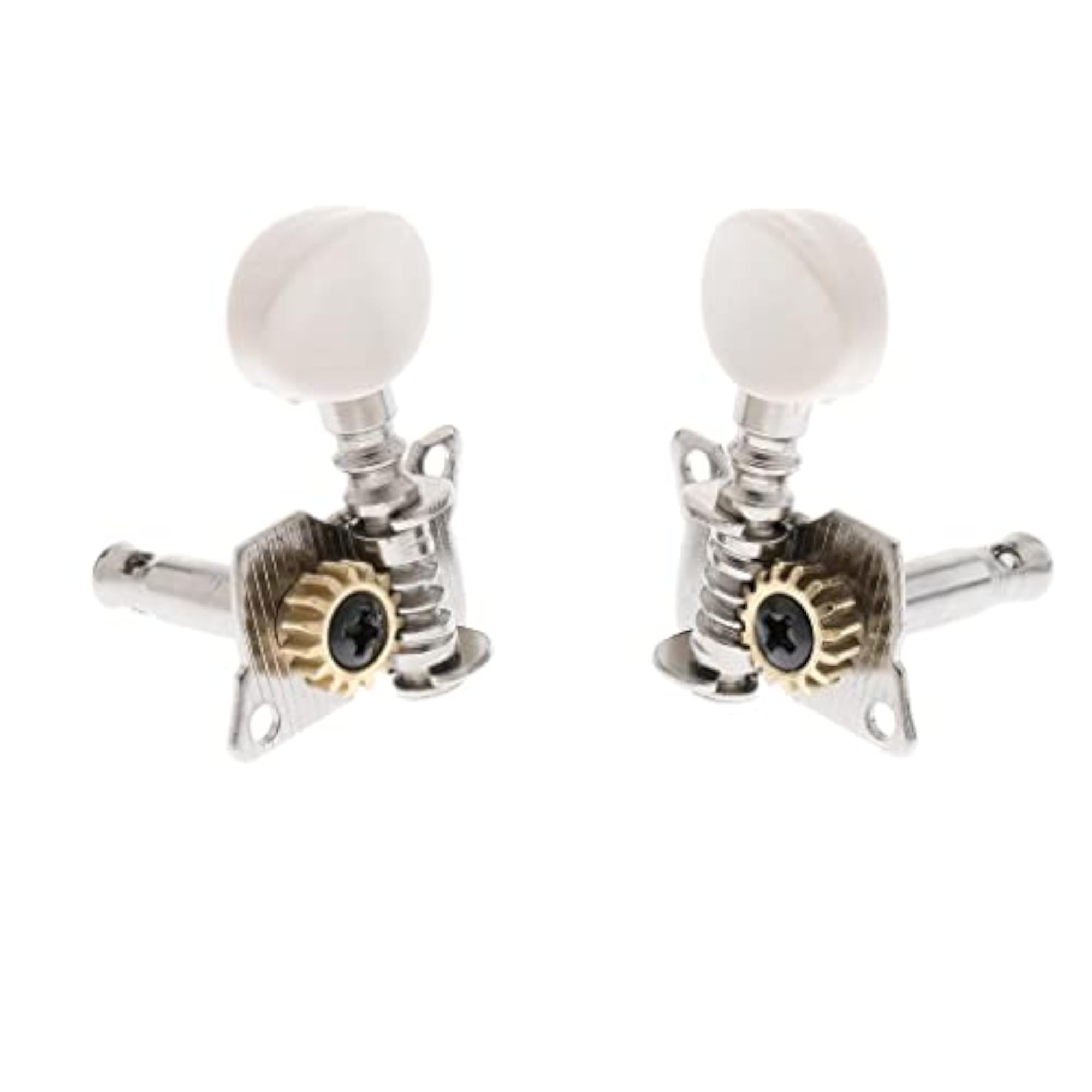 4 Pieces Ukulele Open Tuning Pegs Tuners Silver