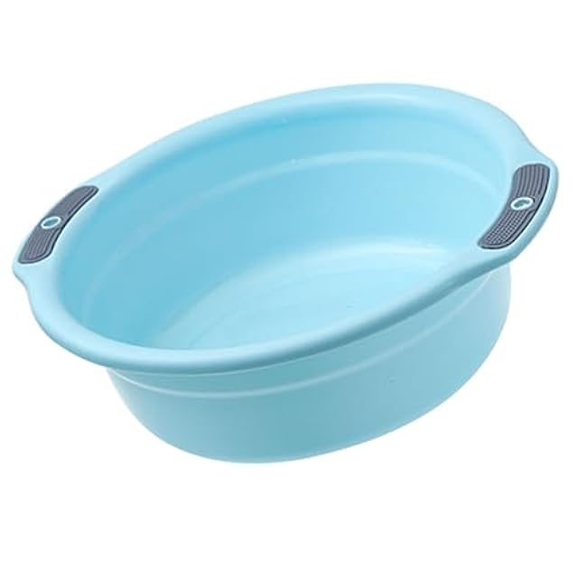 Gonetre Wash Basin Plastic Thicken Large Capacity Antislip Washing Face Clothes Basin for Home Dormitory Lightweight Portable Durable (S(283 X 180mm / 11.14 X 7.09in))
