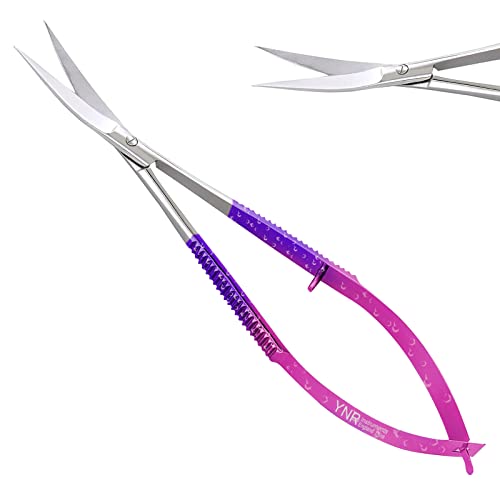 Spring Embroidery Scissors and Cross Stitch Sewing Craft Small Tool Scissor (Pink Purple Curved)