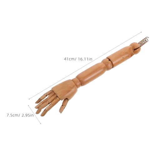 DIYEAH 1 Pair Articulated Wooden Mannequin Arm and Hand for Flexible Joints for Effortless Replacement and Versatile Positioning for Clothing Displays and Creative Showcases