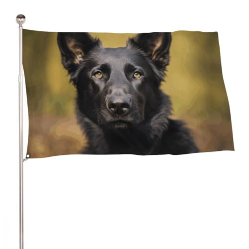 Drapeau extérieur berger allemand de jardin | Décoration de Noël amusante 152x243cm