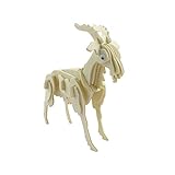 Tamaño: 18,5 x 6 x 10 cm. Doitsa - Puzzle 3D de Madera, Tres Dimensiones, Educativo y Creativo, Bloque de Juego de construcción para niños, Forma de Oveja