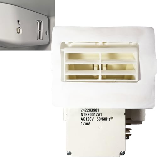 242303001 Air Damper Control Assembly Refrigerator Damper Assembly Compatible with Frigidaire Crosley White Replaces 242303001AP5788340 PS8746718 EAP8746718 3016452 Fits DFH FFE FFH FFS LFS