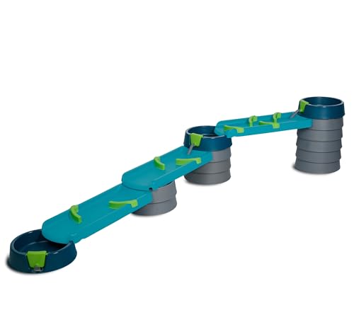 AquaPlay Mudway Stream - kombinierte Wasser- und Sandspielbahn, 3m Wasserbahn mit Schleusen, Becken und Schiebern, Flexibles Stecksystem, wetterfest, naturverbundenes Outdoor-Wasserspiel, ab 3 Jahren