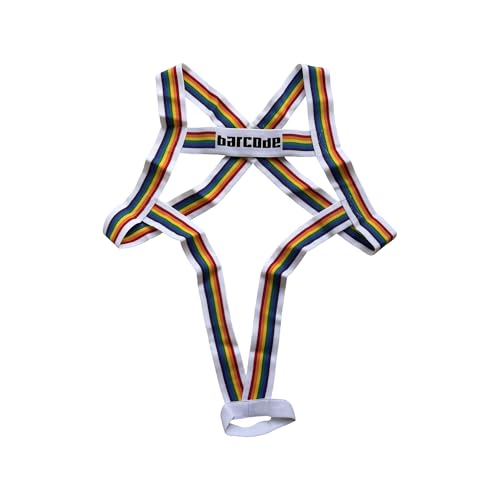 Arnés Ikem White Barcode Berlin, clubwear masculino para el orgullo