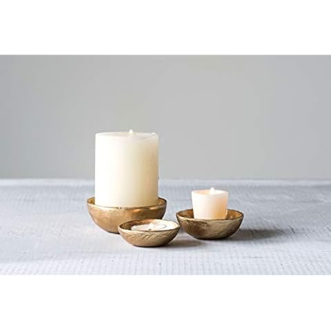 Creative Co-Op Gold Cast Aluminum Bowls (Set of 3 Sizes) Cover
