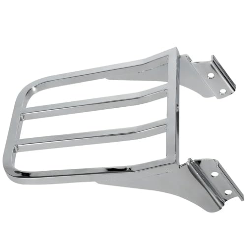 Porte-bagages moto chrome arrière pour Harley Davidson Sportster Dyna Softail Custom